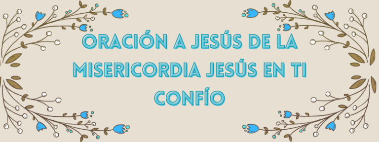 Jesús de la Misericordia Jesús en ti Confío